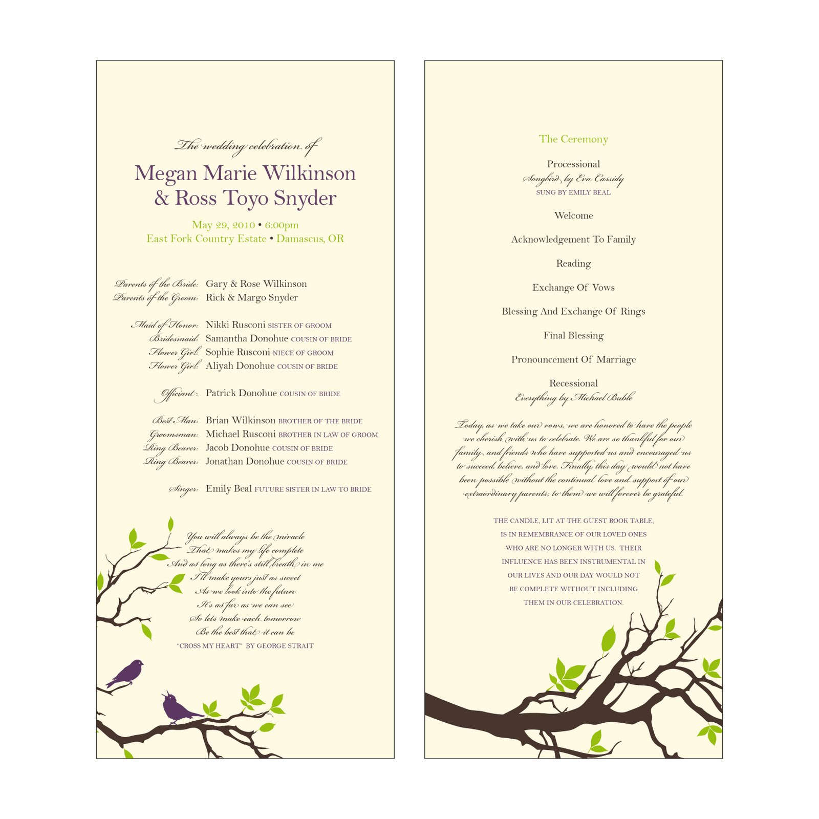 LaMeeka's blog catholic wedding programs