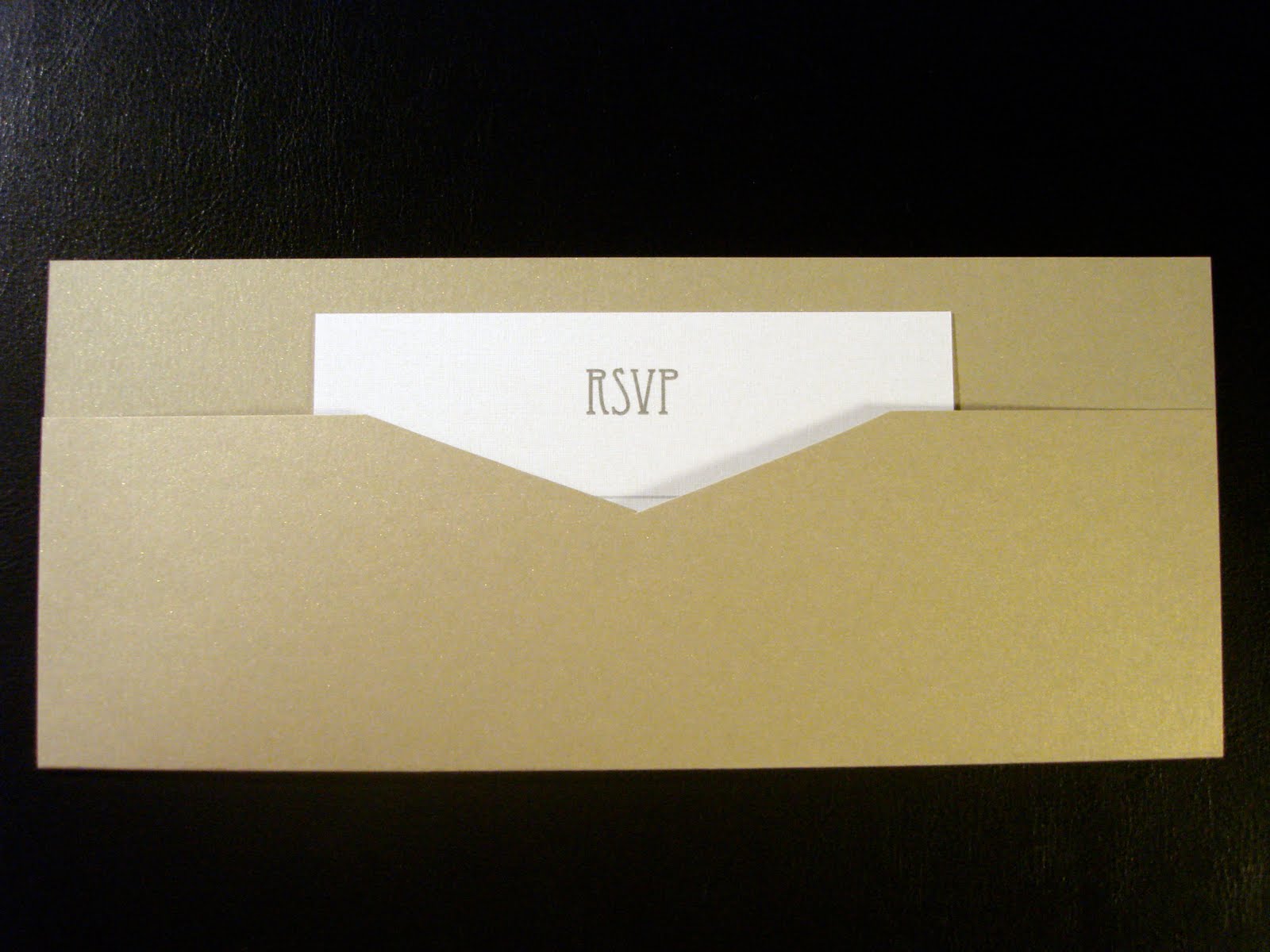 These gold invitations were
