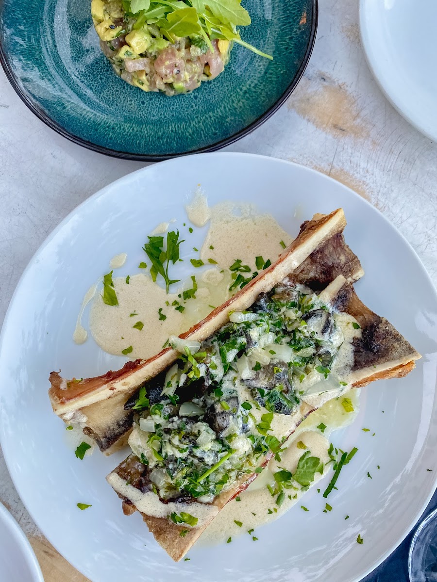 Escargot and tuna tartar