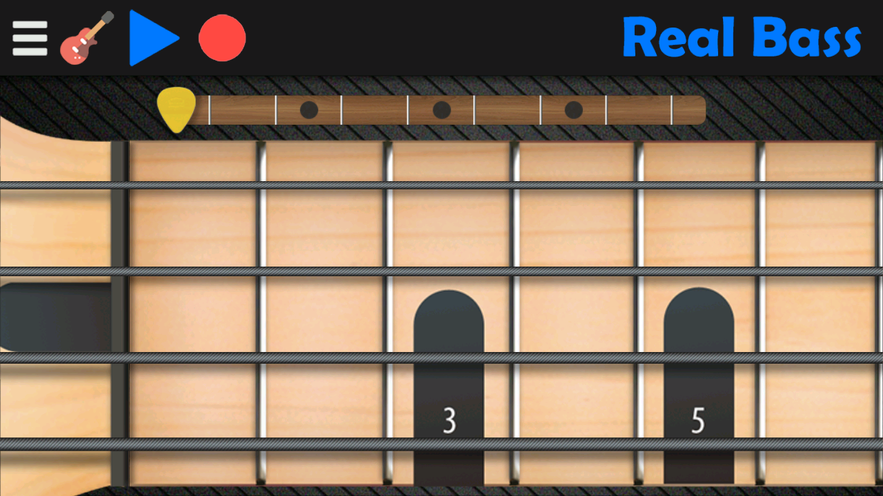 Android application Real Bass:electric bass guitar screenshort