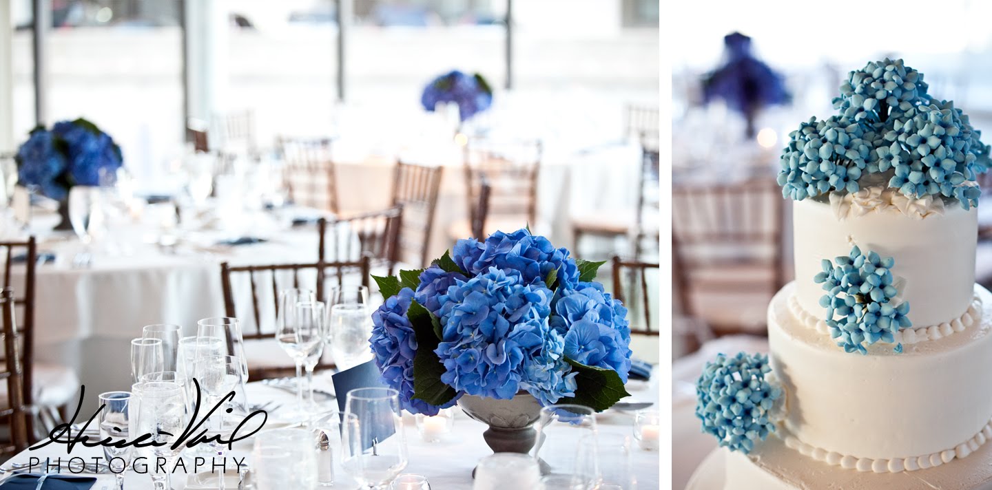 wedding reception blue