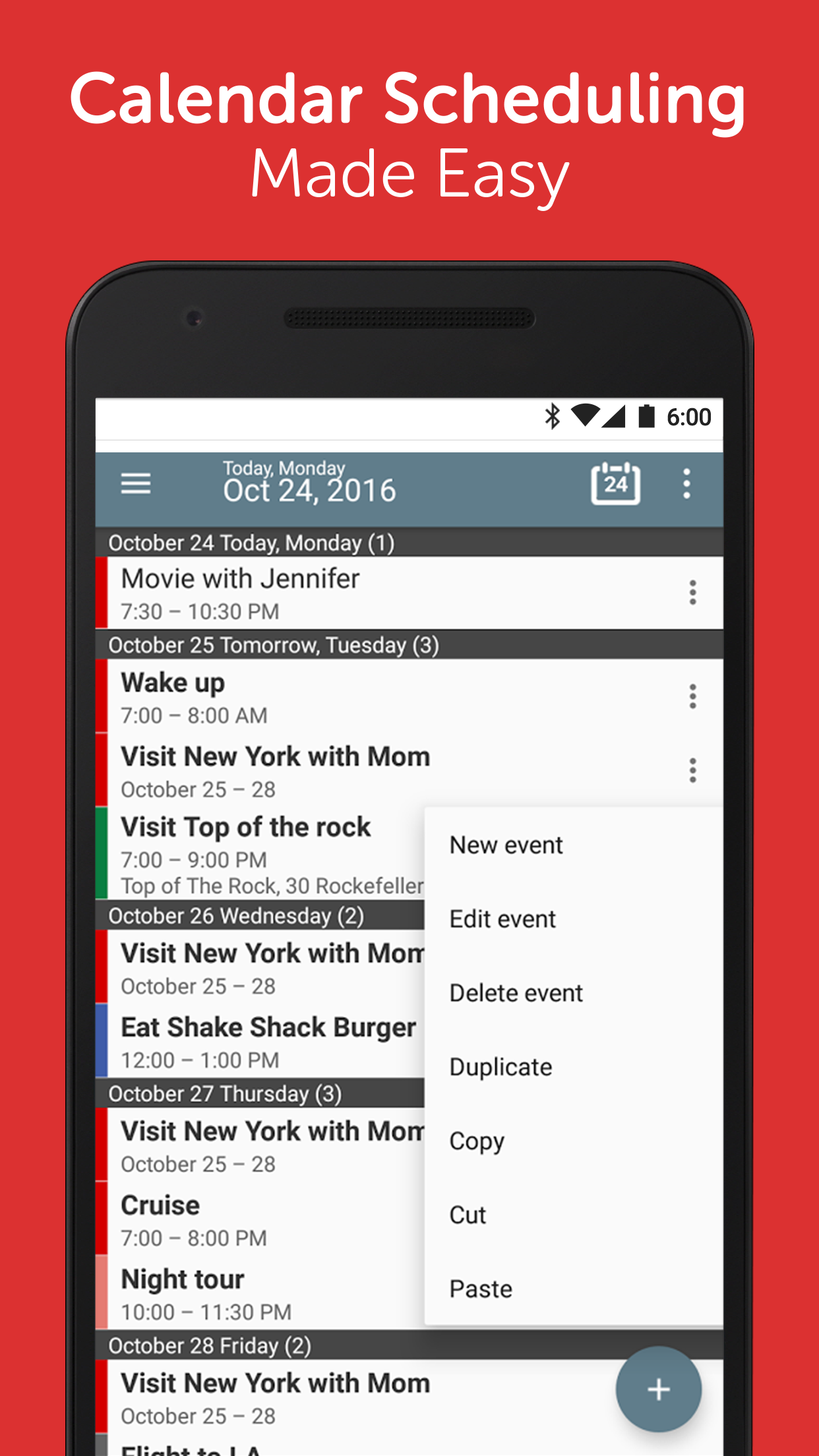 Android application Calendar+ Schedule Planner screenshort