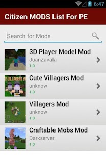 How to install Citizen MODS List For PE 1.0 unlimited apk for pc