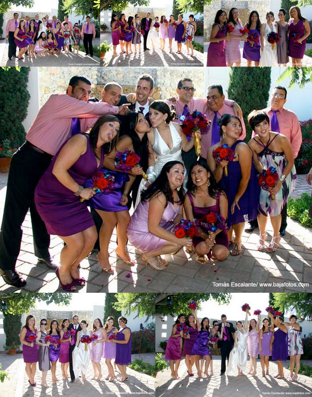 purple and blue weddings