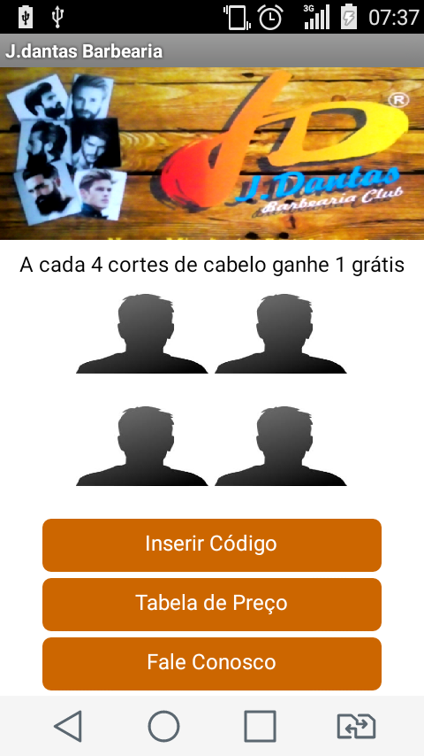 Android application J.Dantas Barbearia screenshort