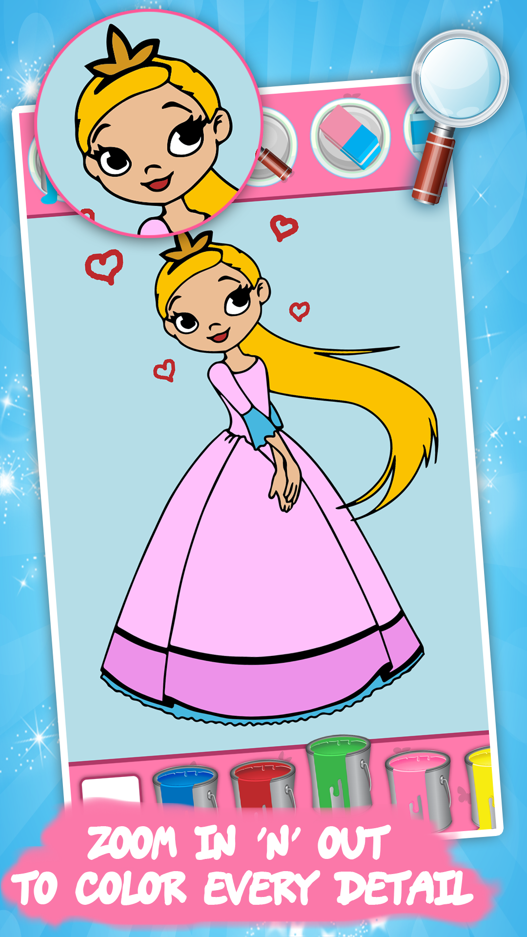 Android application Kids coloring book: Princess screenshort