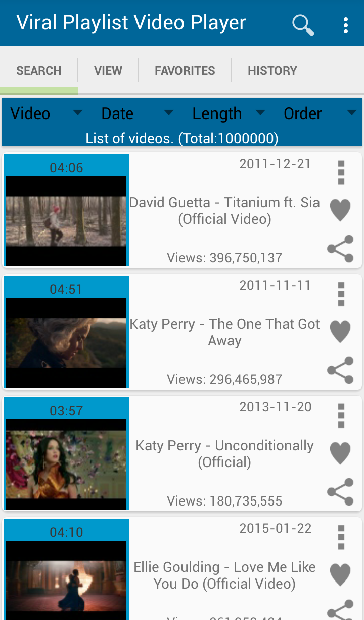 Android application Viral Playlist Video Player screenshort