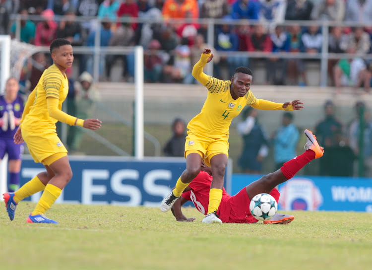 Noko Alice Matlou of South Africa during the COSAFA Womens Championship match between South Africa and Malawi at Wolfson Stadium on September 17, 2018 in Port Elizabeth, South Africa.