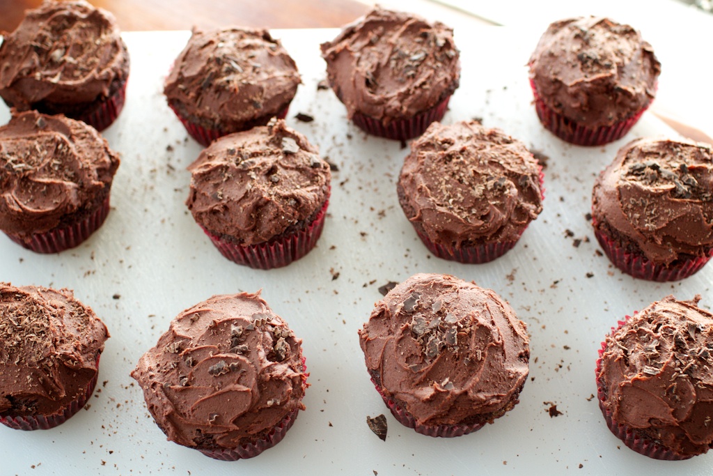 just a chocolate cupcakes-