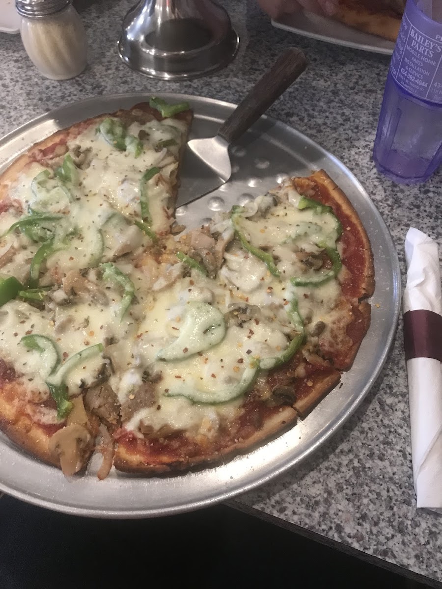 Gluten-Free Pizza at Pinos Italian Restaurant and Pizzeria