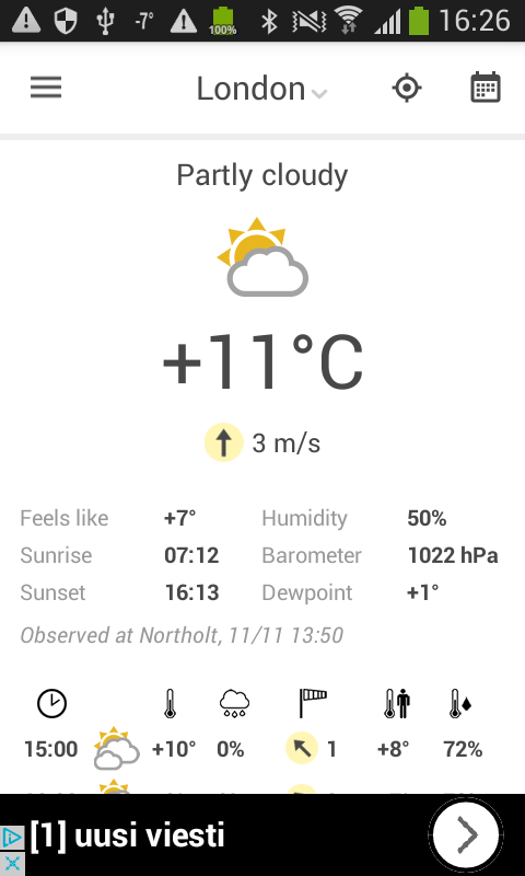 Android application Foreca Weather screenshort