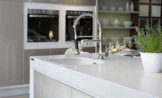 modern tap and sink in kitchen