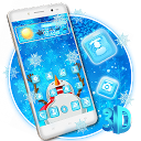 ダウンロード 3D Snowman Winter Snowflakes Glass Theme をインストールする 最新 APK ダウンローダ