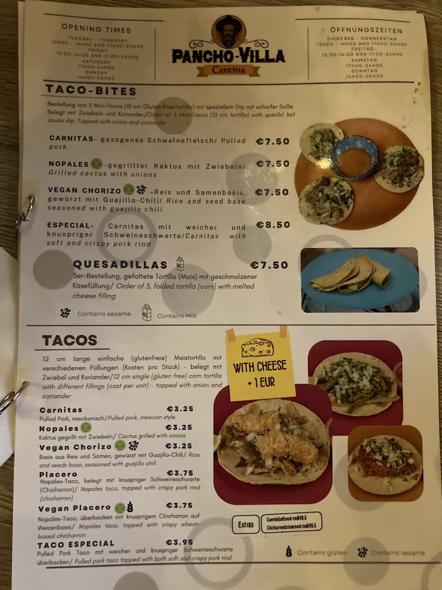 Gluten-Free at Pancho-Villa Cantina