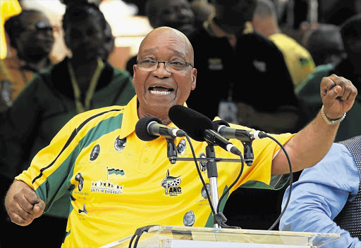 File photo of President Jacob Zuma's speech during the ANC's centenary celebrations in Bloemfontein.