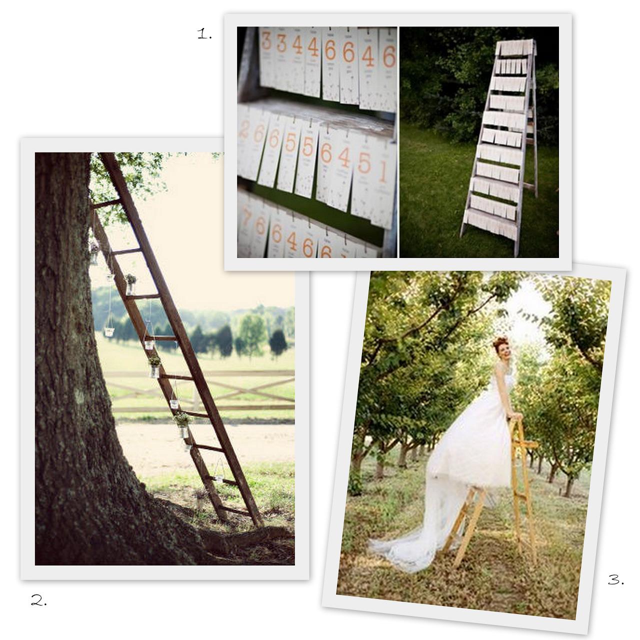 old ladders in weddings?