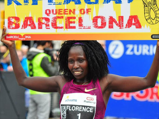 Florence Kiplagat improved on her own half-marathon mark at the Mitja Marató de Barcelona. Photo/Courtesy