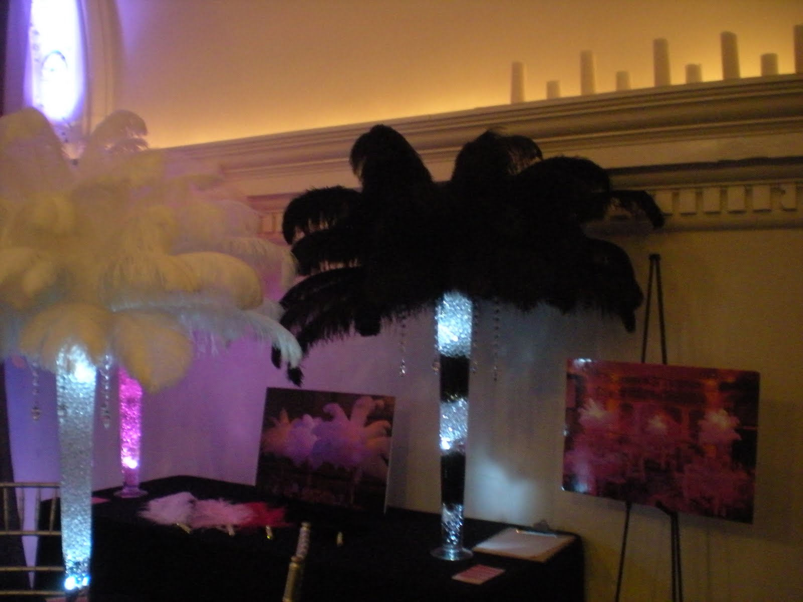 Theme feather Centerpieces Theme feather Centerpieces