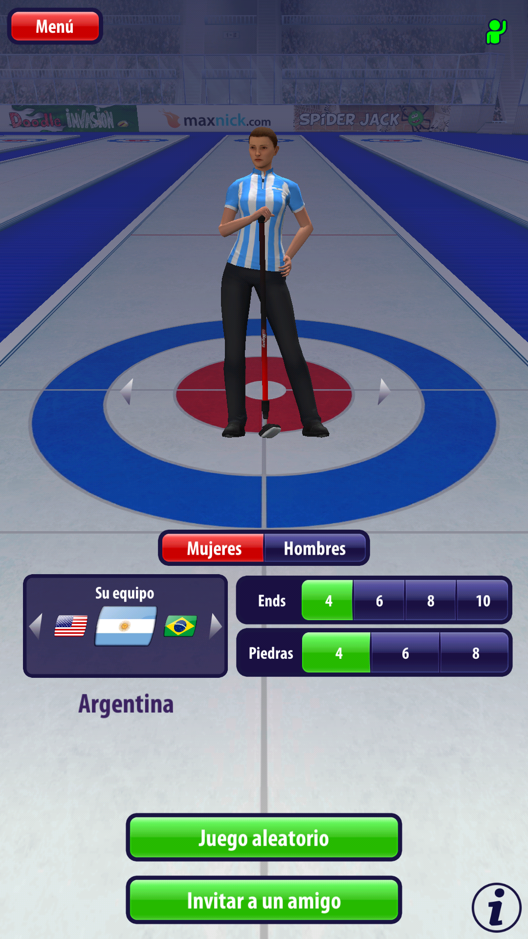 Android application Curling3D lite screenshort