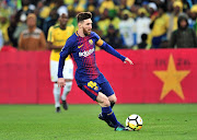 Lionel Messi of Barcelona during the 2018 Mandela Centenary Cup Friendly match between Mamelodi Sundowns and Barcelona at FNB Stadium, Johannesburg on 16 May 2018.
