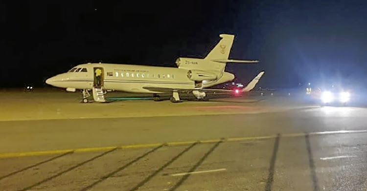 The air force VIP plane used by defence minister Nosiviwe Mapisa-Nqakula to give fellow ANC members a lift to Zimbabwe.