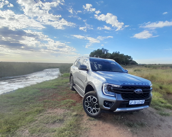 The Everest Wildtrak punts outdoorsy travel more than the range-topping Platinum thanks to thicker rubber. Picture: PHUTI MPYANE