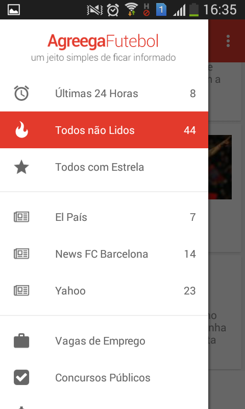 Android application Últimas Notícias do Joinville screenshort