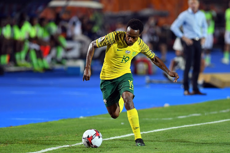 Percy Tau of South Africa during the African Cup of Nations, Quarter Final match between Nigeria and South Africa at Cairo International Stadium on July 10, 2019 in Cairo, Egypt.