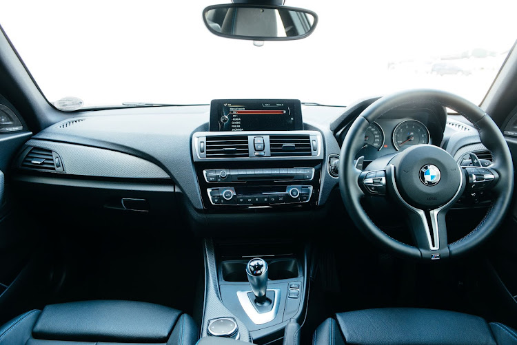 The interior of the BMW M2.