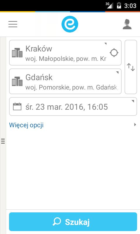 Android application e-podroznik.pl screenshort