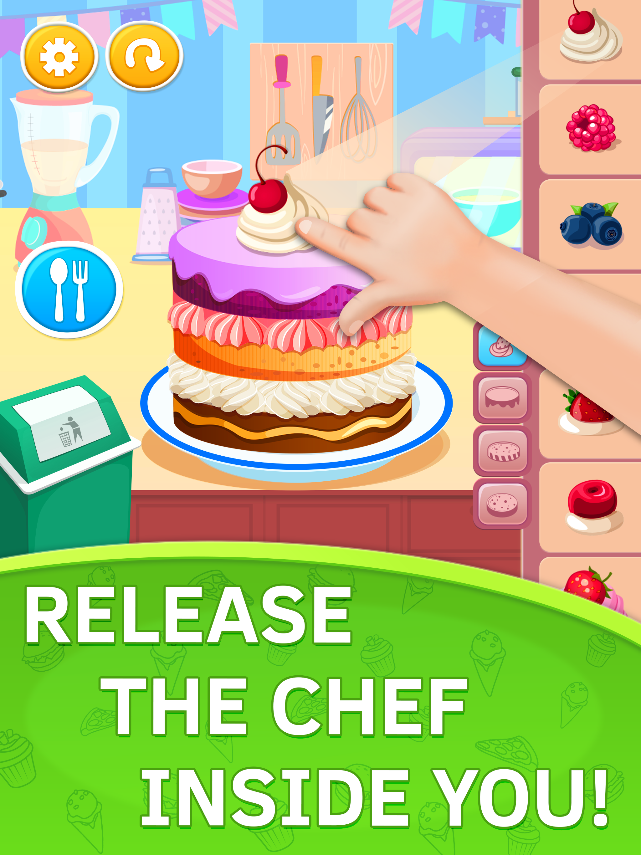 Android application Cake cooking games for kid Pro screenshort