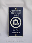Signs - 3.5 X 7 1964 Bell Underground Cable