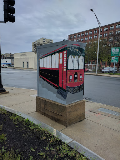 Lynn Trolley Car Electrical Box Mural 