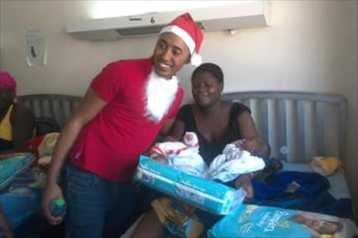 Muhoho Kenyatta when he donated diapers to the maternity wing at KNH. Photo/Courtesy