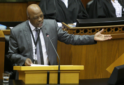 Former ANC Cheif Whip Stone Sizani during a debate on President Jacob Zuma's state of the nation address in Parliament.