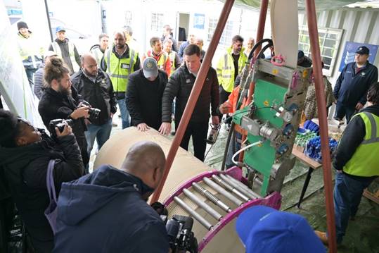 Cape Town Mayor Geordin Hill-Lewis inspects progress on the Cape Flats bulk sewer upgrade - the largest such upgrade since democracy.