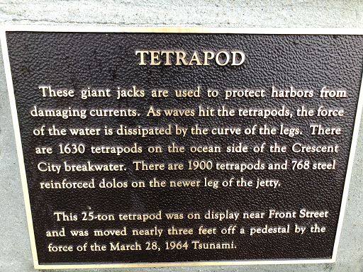 TETRAPODThese giant jacks are used to protect harbors fromdamaging currents. As waves hit the tetrapods, the forceof the water is dissipated by the curve of the legs. Thereare 1630 tetrapods on...