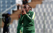 South Africa U-23 coach David Notoane during the U-23 Africa Cup of Nations qualifier against Congo at Dobsonville Stadium on March 23 2023.