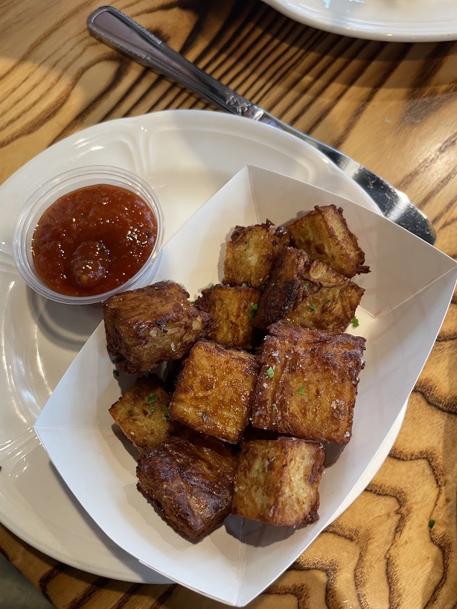 Hashbrowns with kimchi ketchup