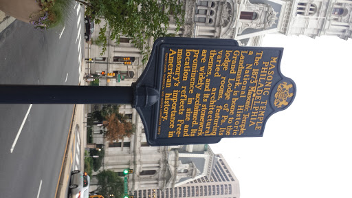 MASONIC TEMPLE PHILADELPHIA  The 1873 Masonic Temple, a National Historic Landmark, is home to the Grand Lodge of PA. Its lodge rooms, featuring varied architectural themes, and its stonework are...