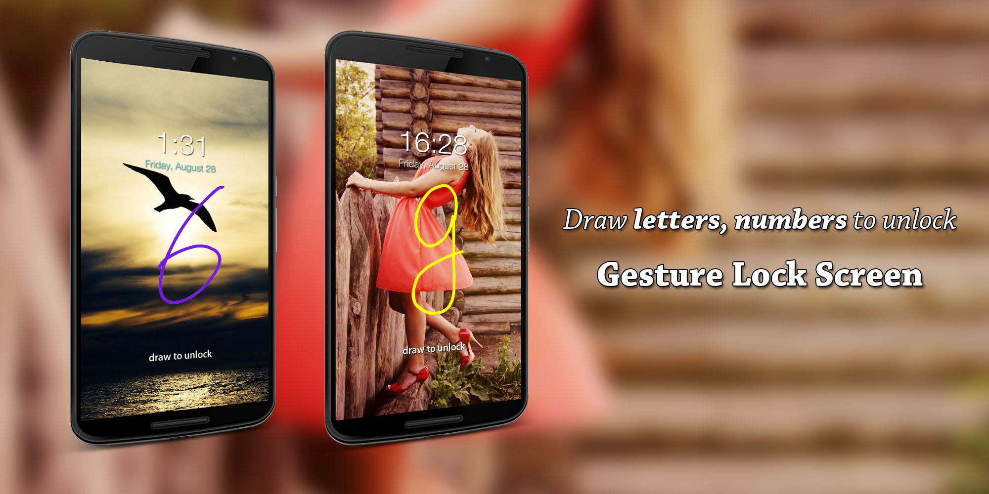 Android application Gesture Lock Screen screenshort