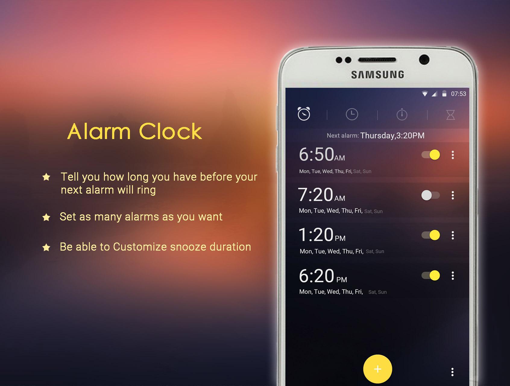 Android application Alarm Clock Plus screenshort