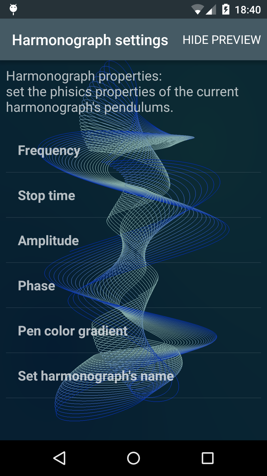 Android application Digital Harmonograph 3 screenshort