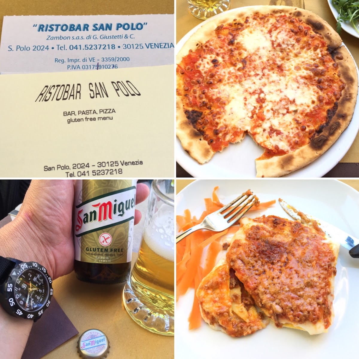 Excellent GF pizza and pasta (and beer)