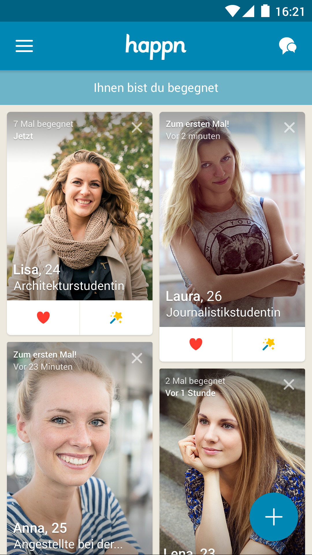 Android application happn - Dating App screenshort