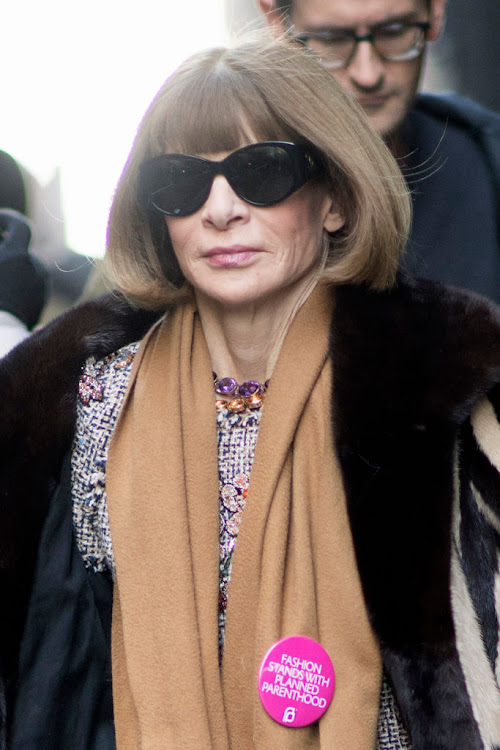 Anna Wintour wears Planned Parenthood pin
