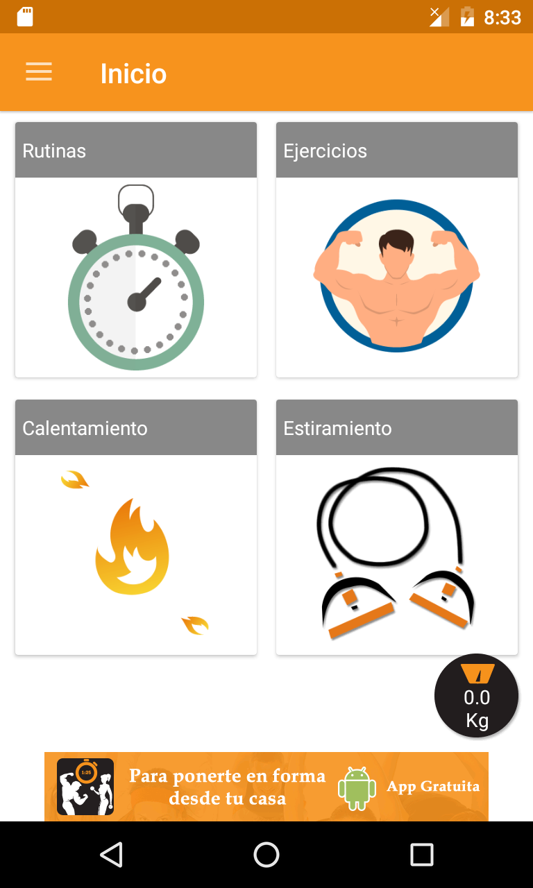 Android application Home Workouts screenshort