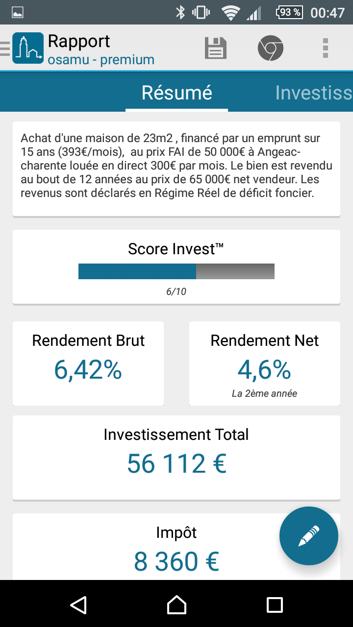 Android application Real Estate Calculator screenshort