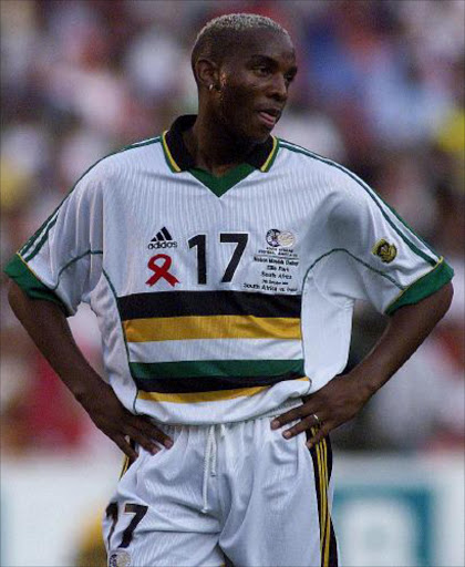 NOT FOR SALE: Benni McCarthy. 19/06/07. Sowetan. Bennoi Carthy at the Nelson Mandelainauguration Challenge soccer match at Ellis Park, where the Bafana Bafana took on France. Pic: Raymond Preston. 7/10/2000. © ST.