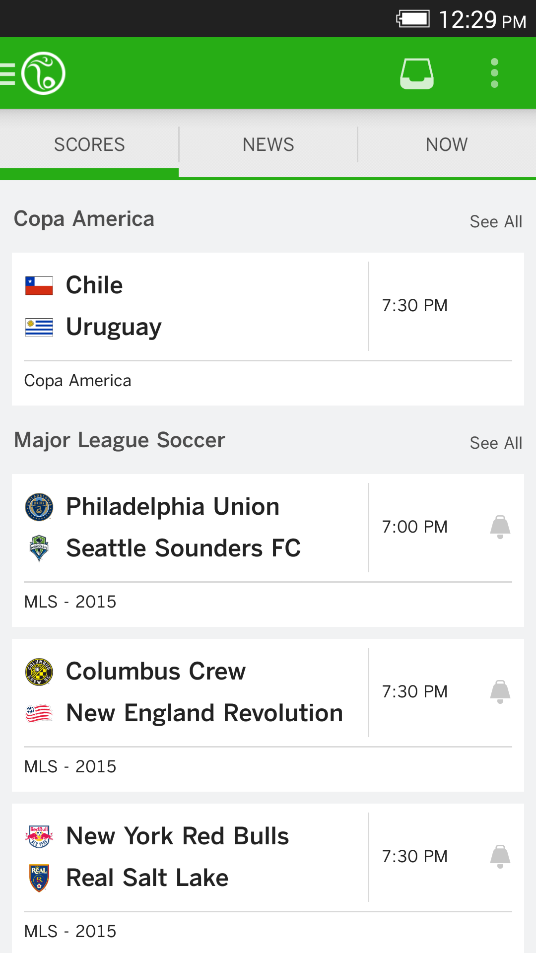 Android application ESPN FC Soccer screenshort